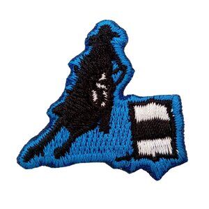 Barrel Racing Embroidered Patch Hat Shirt Ladies Racer Blue Black Western Horse